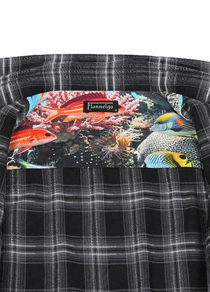 Men's Wildlife Adventure Flannel Plaid Shirt