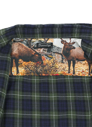 Men's Wildlife Adventure Flannel Plaid Shirt