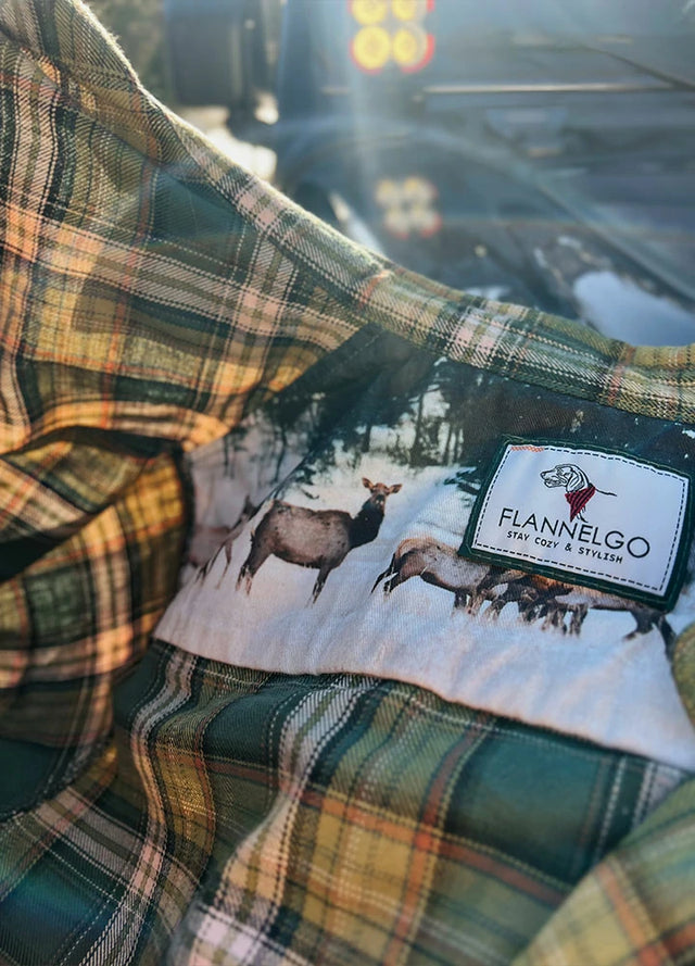 Women's Wildlife Adventure Flannel Plaid Shirt