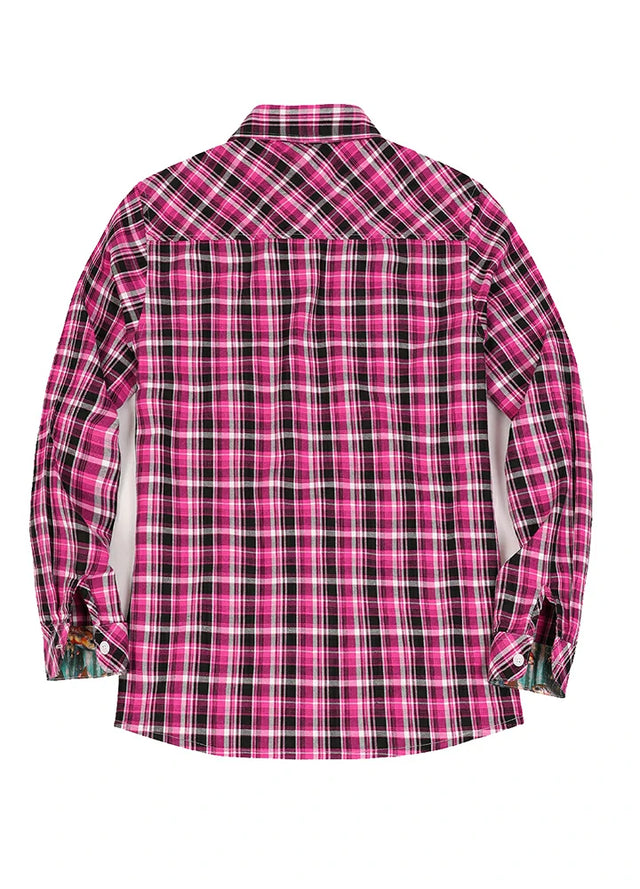 Women's Wildlife Adventure Flannel Plaid Shirt