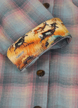 Women's Wildlife Adventure Flannel Plaid Shirt