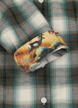 Women's Wildlife Adventure Flannel Plaid Shirt