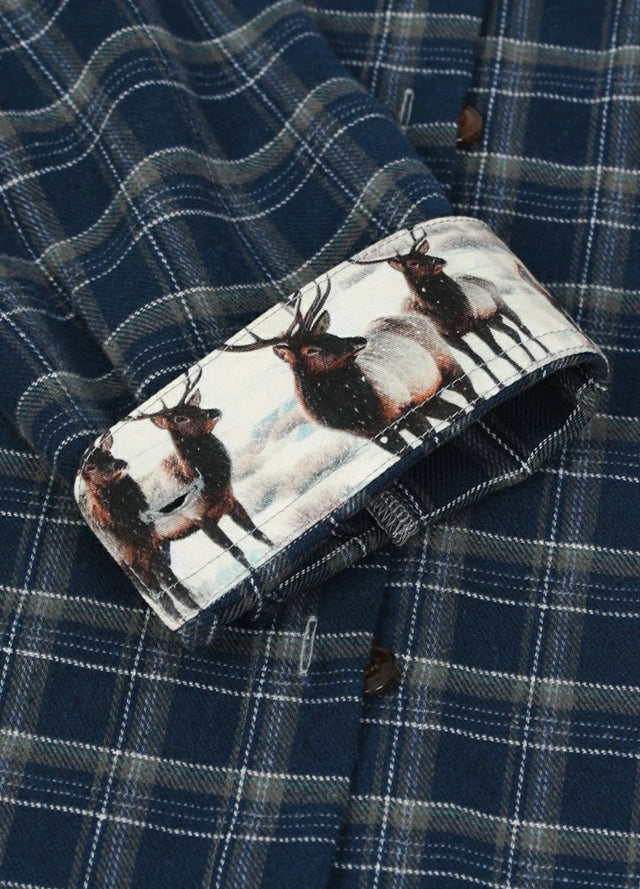 Women's Wildlife Adventure Flannel Plaid Shirt