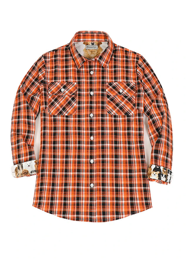 Women's Wildlife Adventure Flannel Plaid Shirt
