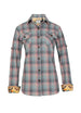 Women's Wildlife Adventure Flannel Plaid Shirt