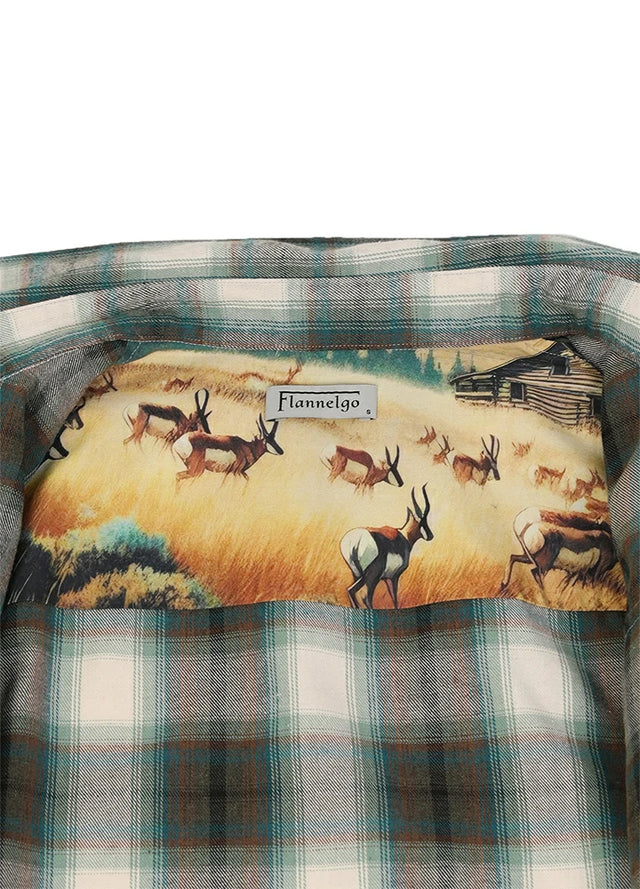 Women's Wildlife Adventure Flannel Plaid Shirt