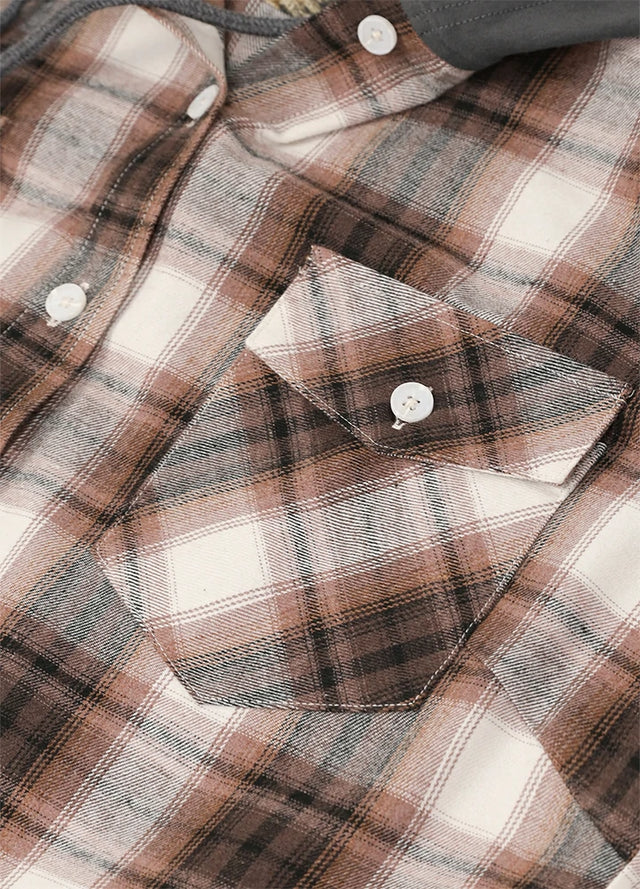 Women's Wildlife Adventure Flannel Plaid Hooded Shirt