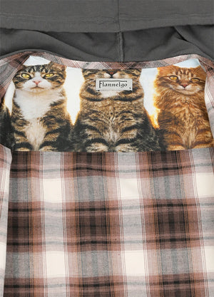 Women's Wildlife Adventure Flannel Plaid Hooded Shirt