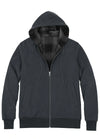 Women's Zip-Up Reversible Plaid Hooded Sweatshirt