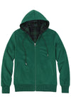 Women's Zip-Up Reversible Plaid Hooded Sweatshirt