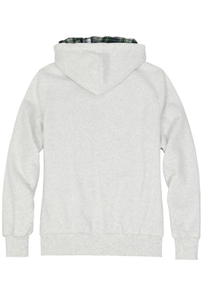 Women's Zip-Up Reversible Plaid Hooded Sweatshirt