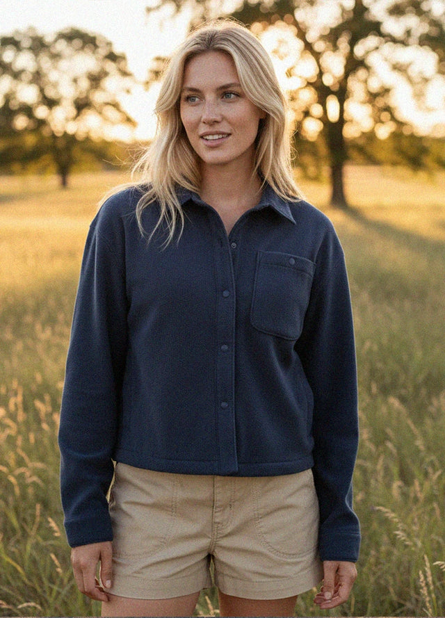 Women's Nature Ready Cropped Fleece Shirt Jacket