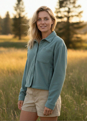 Women's Nature Ready Cropped Fleece Shirt Jacket