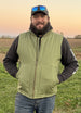 Men's Arctic Quilt Lined Washed Rugged Duck Canvas Vest