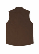 Men's Arctic Quilted Lined Washed Rugged Duck Canvas Work Vest,Zip Up