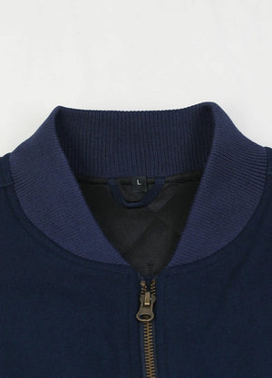 Close-up of the collar detail on men's arctic quilted lined canvas work vest