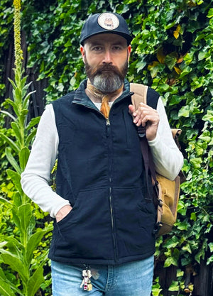 Men's Reversible Vest Plaid Fleece Lined Outdoor Vests