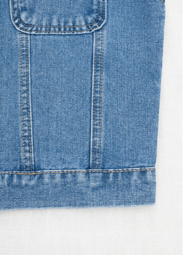 Women's Vintage Zipper Denim Vest