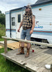 Men's Western Outdoor Plaid Vest, Pearl Snap