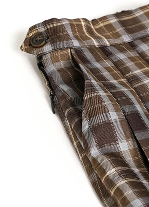 Women's Nocturne High-Waisted Plaid Pleated Mini Skirt