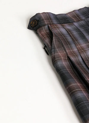 Women's Nocturne High-Waisted Plaid Pleated Mini Skirt