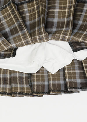 Women's Nocturne High-Waisted Plaid Pleated Mini Skirt