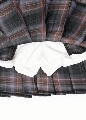 Women's Nocturne High-Waisted Plaid Pleated Mini Skirt