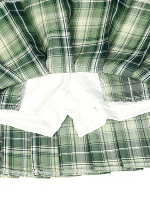 Women's Somnia High-Waisted Plaid Pleated Mini Skirt