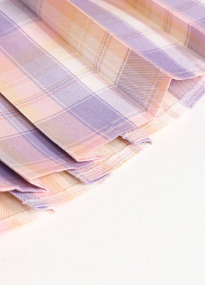 Women's Somnia High-Waisted Plaid Pleated Mini Skirt