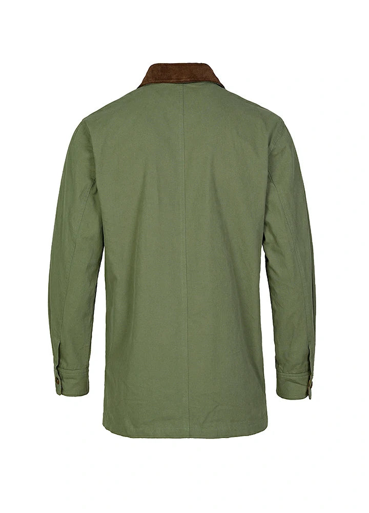Back view of the army green men's classic vintage field jacket-XR807AG-M,XR807AG-L,XR807AG-XL,XR807AG-XXL