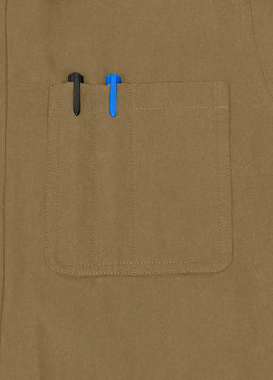 Close-up of the hand pocket on khaki brown men's heritage vintage field jacket-XR807KB-M,XR807KB-L,XR807KB-XL,XR807KB-XXL