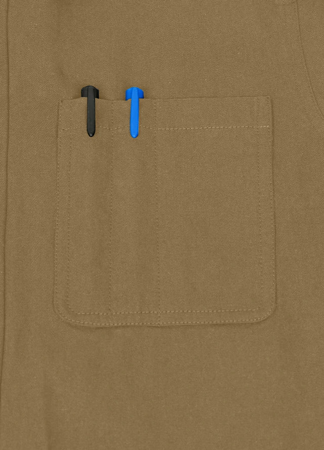 Close-up of the hand pocket on khaki brown men's heritage vintage field jacket-XR807KB-M,XR807KB-L,XR807KB-XL,XR807KB-XXL