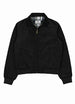 Front view of black men's vintage corduroy jacket 