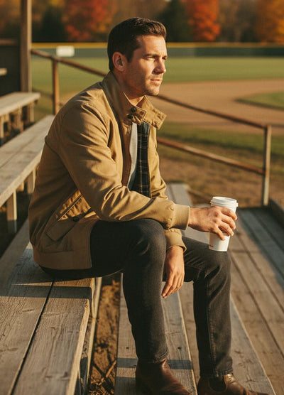 Men's Classic Harrington Flannel Lined Jacket
