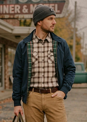 Men's Classic Harrington Flannel Lined Jacket