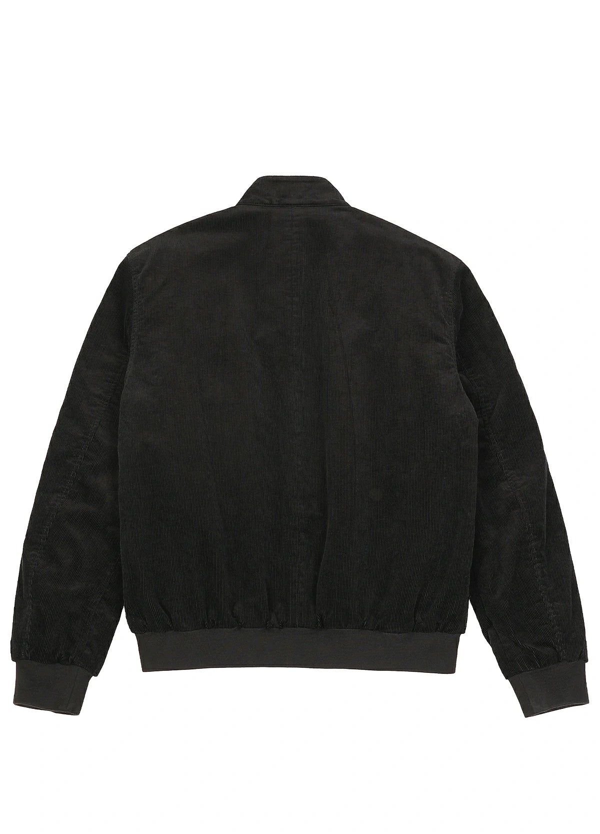 Back view of a black men's classic harrington corduroy jacket-XR8541HS-S,XR8541HS-M,XR8541HS-L,XR8541HS-XL,XR8541HS-XXL