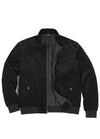 Front view of a black men's classic harrington corduroy jacket-XR8541HS-S,XR8541HS-M,XR8541HS-L,XR8541HS-XL,XR8541HS-XXL