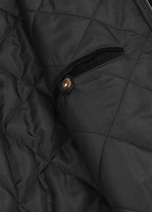 Close up of the innerpocket of a black men's classic harrington corduroy jacket-XR8541HS-S,XR8541HS-M,XR8541HS-L,XR8541HS-XL,XR8541HS-XXL