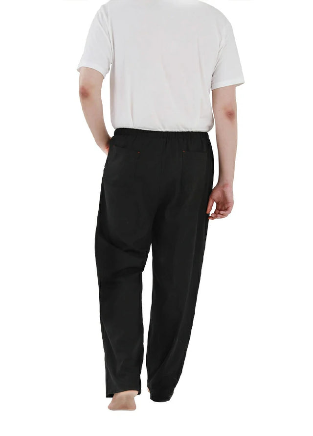 Men’s Linen Blend Pull-On Beach Pants, Relaxed Fit