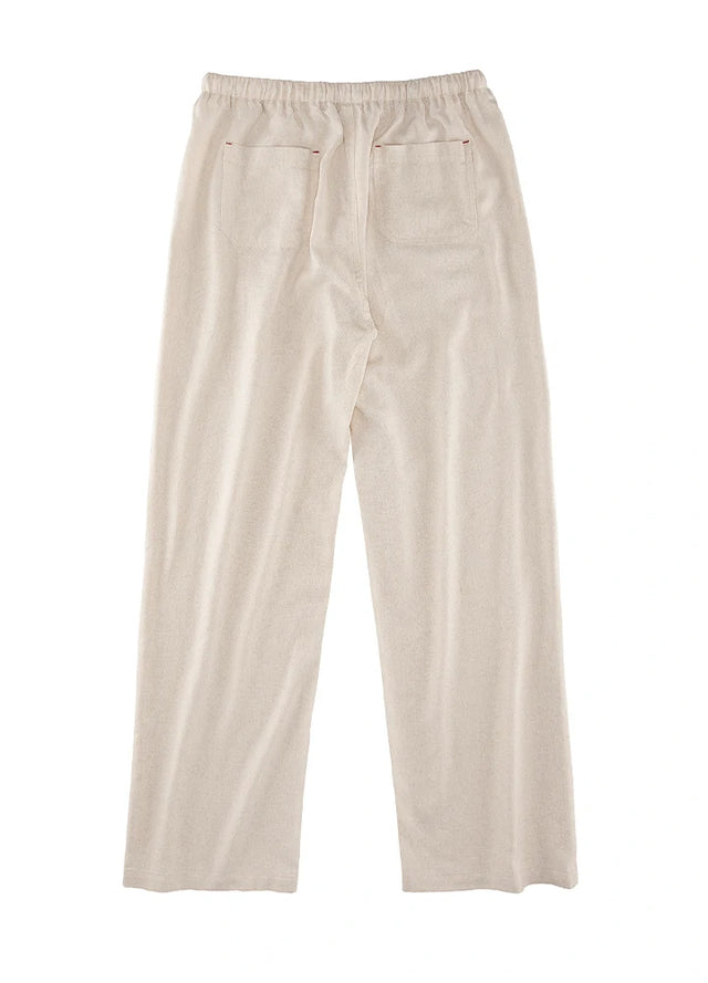 Men’s Linen Blend Pull-On Beach Pants, Relaxed Fit
