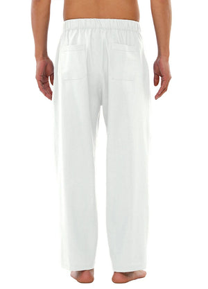 Men’s Linen Blend Pull-On Beach Pants, Relaxed Fit