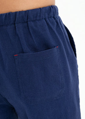 Men’s Linen Blend Pull-On Beach Pants, Relaxed Fit