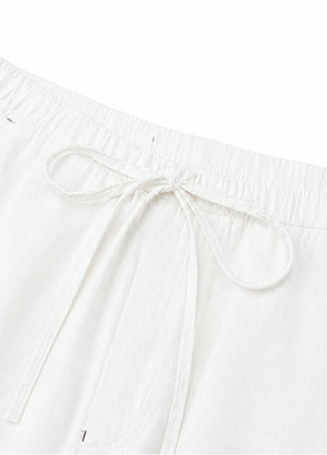 Men’s Linen Blend Pull-On Beach Pants, Relaxed Fit