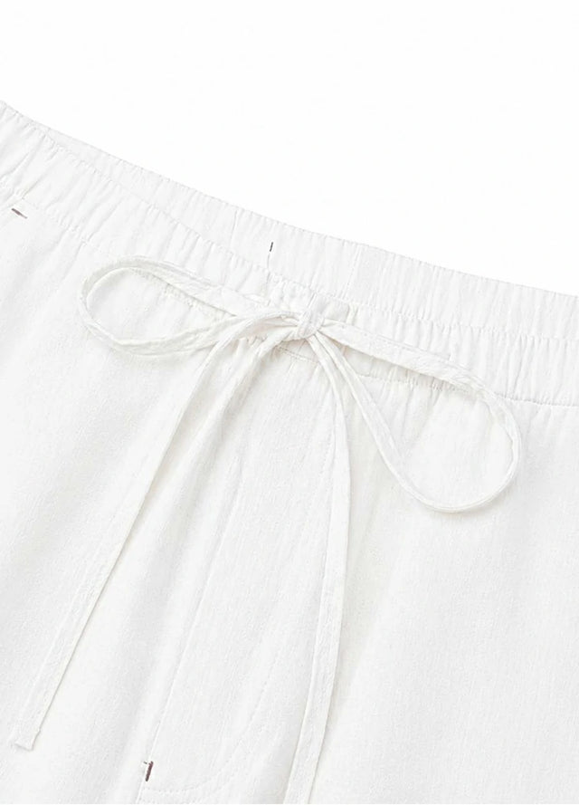 Men’s Linen Blend Pull-On Beach Pants, Relaxed Fit