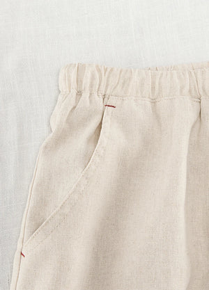 Men’s Linen Blend Pull-On Beach Pants, Relaxed Fit
