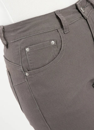 Women's Slim Straight Stretch Cropped Pants