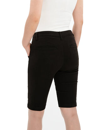 Women's Summer Solid Stretch Bermuda Shorts, 10 inch