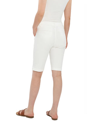 Women's Summer Solid Stretch Bermuda Shorts, 10 inch