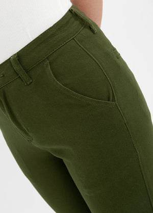 Women's Summer Solid Stretch Bermuda Shorts, 10 inch