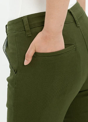 Women's Summer Solid Stretch Bermuda Shorts, 10 inch